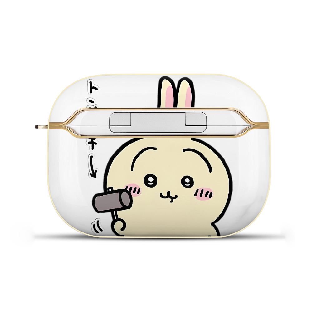 （画像用） ちいかわ うさぎ Chii-kawa usagi 【AirPods Pro用】ハードシェル保護ケース｜耐衝撃・防指紋・カラビナ付き商品仕様