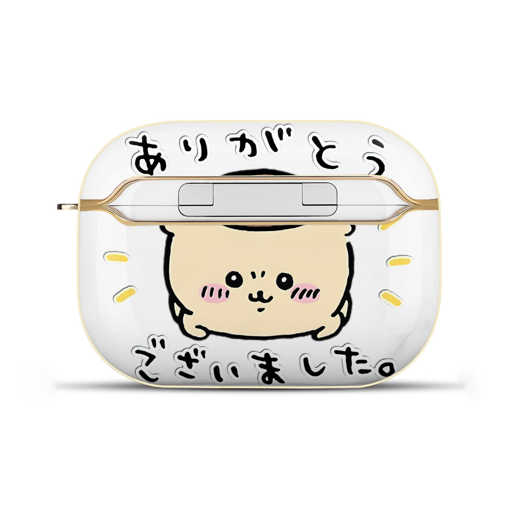 （画像用） ちいかわ くりまんじゅう Chii-kawa kuri manjū 【AirPods Pro用】ハードシェル保護ケース｜耐衝撃・防指紋・カラビナ付き商品仕様