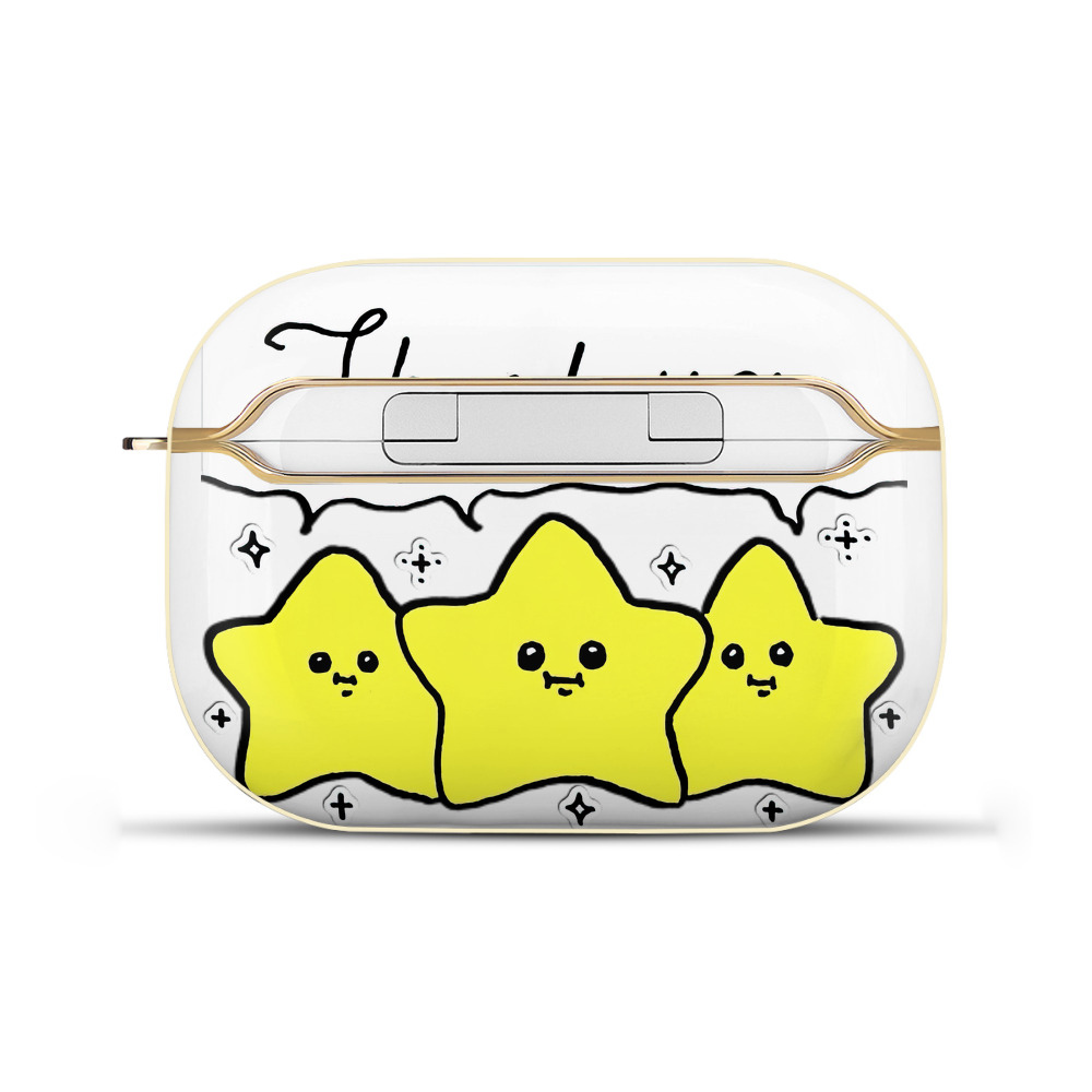 （画像用） ちいかわ 流れ星 Chii-kawa Shooting star 【AirPods Pro用】ハードシェル保護ケース｜耐衝撃・防指紋・カラビナ付き商品仕様