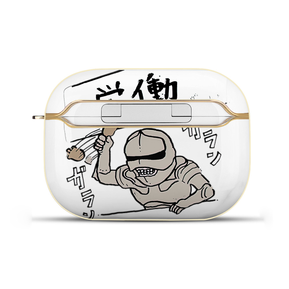 （画像用） ちいかわ 労働の鎧さん Chii-kawa Mr. Armor of Labor 【AirPods Pro用】ハードシェル保護ケース｜耐衝撃・防指紋・カラビナ付き商品仕様
