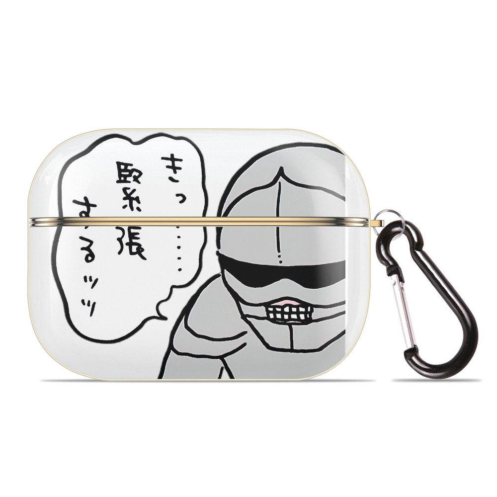 （画像用） ちいかわ 労働の鎧さん Chii-kawa Mr. Armor of Labor 【AirPods Pro用】ハードシェル保護ケース｜耐衝撃・防指紋・カラビナ付き商品仕様