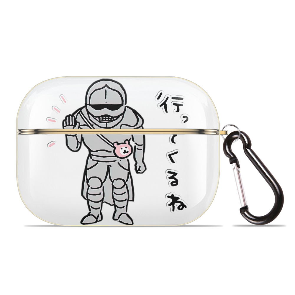 （画像用） ちいかわ 労働の鎧さん Chii-kawa Mr. Armor of Labor 【AirPods Pro用】ハードシェル保護ケース｜耐衝撃・防指紋・カラビナ付き商品仕様