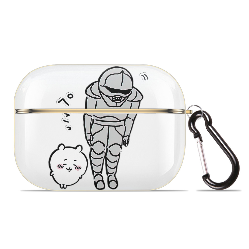 （画像用） ちいかわ 労働の鎧さん Chii-kawa Mr. Armor of Labor 【AirPods Pro用】ハードシェル保護ケース｜耐衝撃・防指紋・カラビナ付き商品仕様