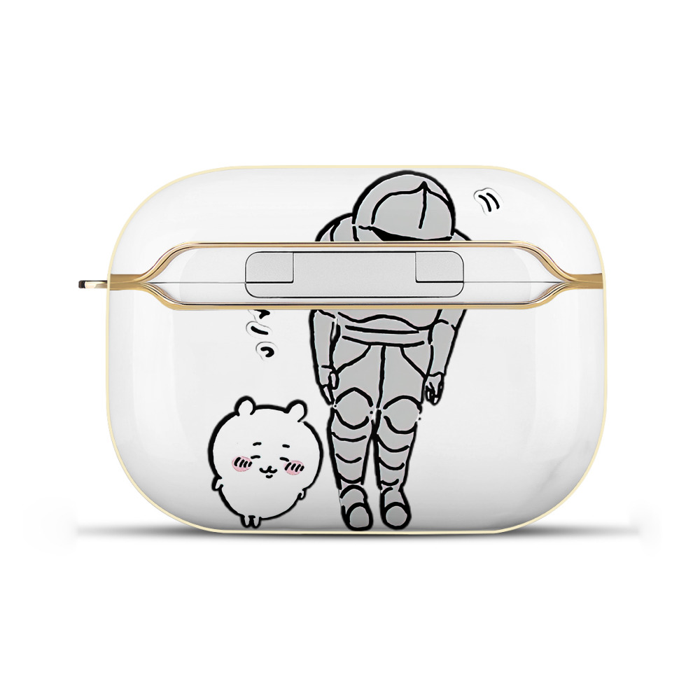 （画像用） ちいかわ 労働の鎧さん Chii-kawa Mr. Armor of Labor 【AirPods Pro用】ハードシェル保護ケース｜耐衝撃・防指紋・カラビナ付き商品仕様