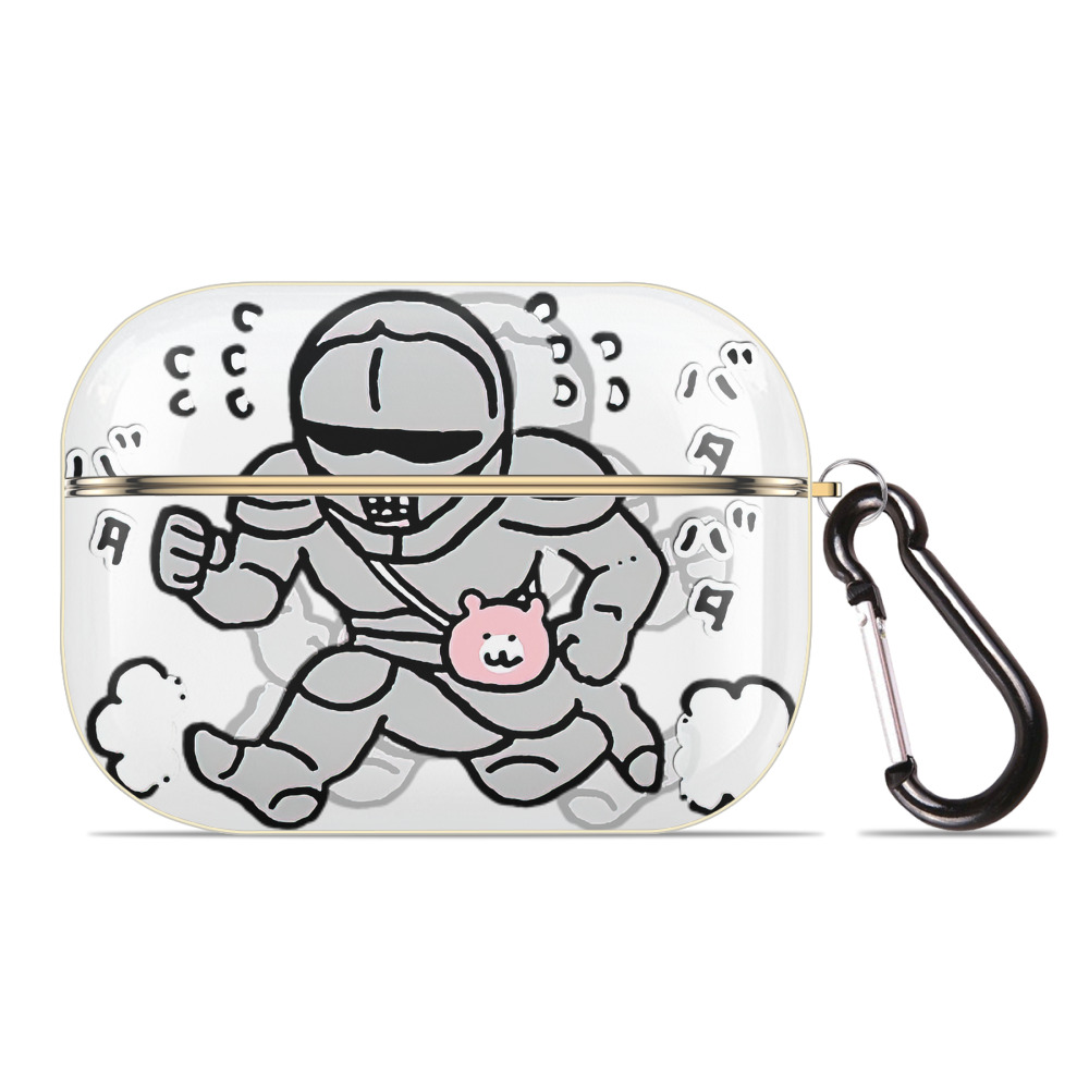 （画像用） ちいかわ 労働の鎧さん Chii-kawa Mr. Armor of Labor 【AirPods Pro用】ハードシェル保護ケース｜耐衝撃・防指紋・カラビナ付き商品仕様