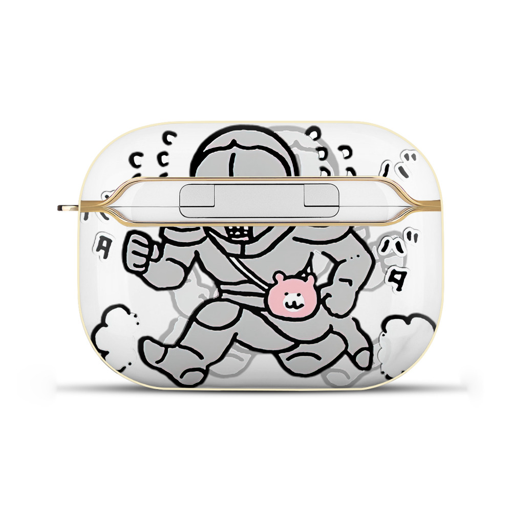 （画像用） ちいかわ 労働の鎧さん Chii-kawa Mr. Armor of Labor 【AirPods Pro用】ハードシェル保護ケース｜耐衝撃・防指紋・カラビナ付き商品仕様