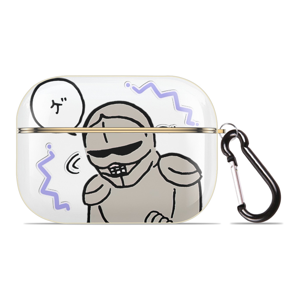 （画像用） ちいかわ 労働の鎧さん Chii-kawa Mr. Armor of Labor 【AirPods Pro用】ハードシェル保護ケース｜耐衝撃・防指紋・カラビナ付き商品仕様