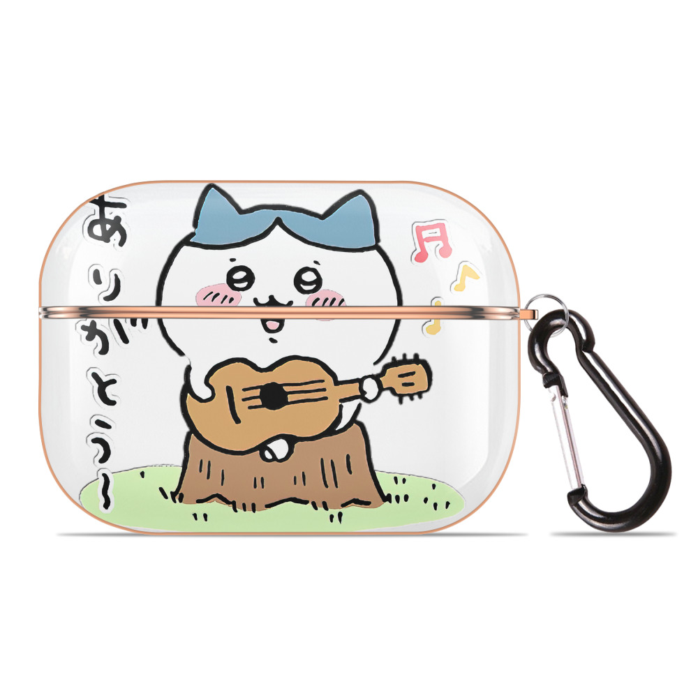 （画像用） ちいかわ ハチワレ Chii-kawa hachiware 【AirPods Pro用】ハードシェル保護ケース｜耐衝撃・防指紋・カラビナ付き商品仕様