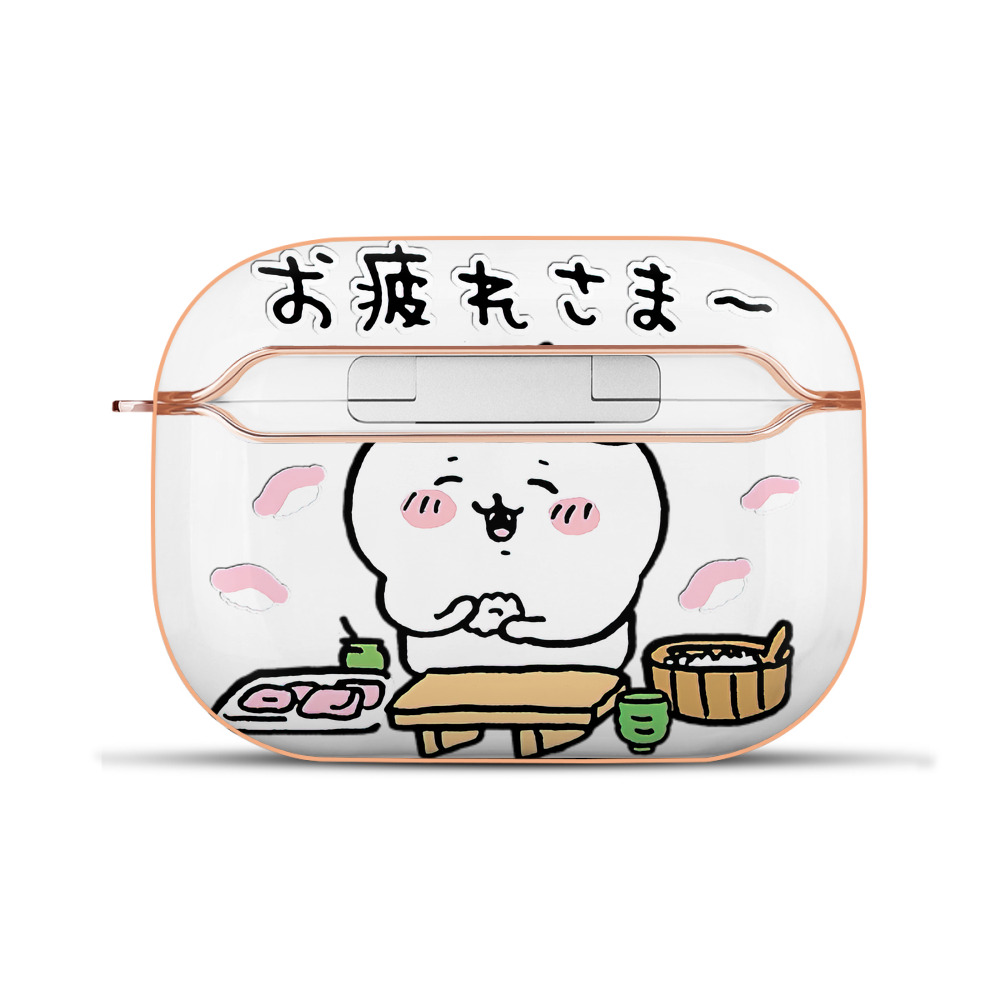 （画像用） ちいかわ ハチワレ Chii-kawa hachiware 【AirPods Pro用】ハードシェル保護ケース｜耐衝撃・防指紋・カラビナ付き商品仕様