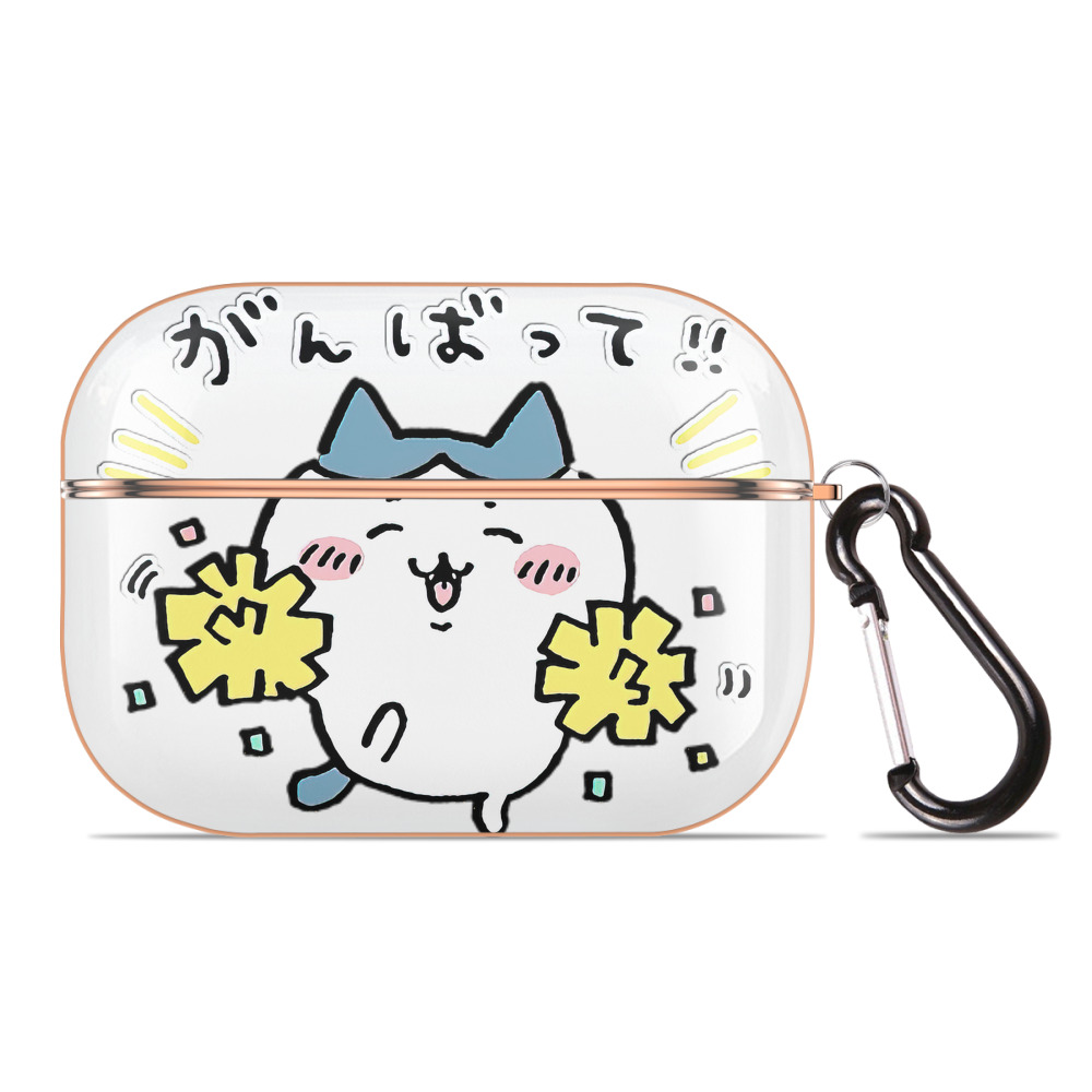 （画像用） ちいかわ ハチワレ Chii-kawa hachiware 【AirPods Pro用】ハードシェル保護ケース｜耐衝撃・防指紋・カラビナ付き商品仕様