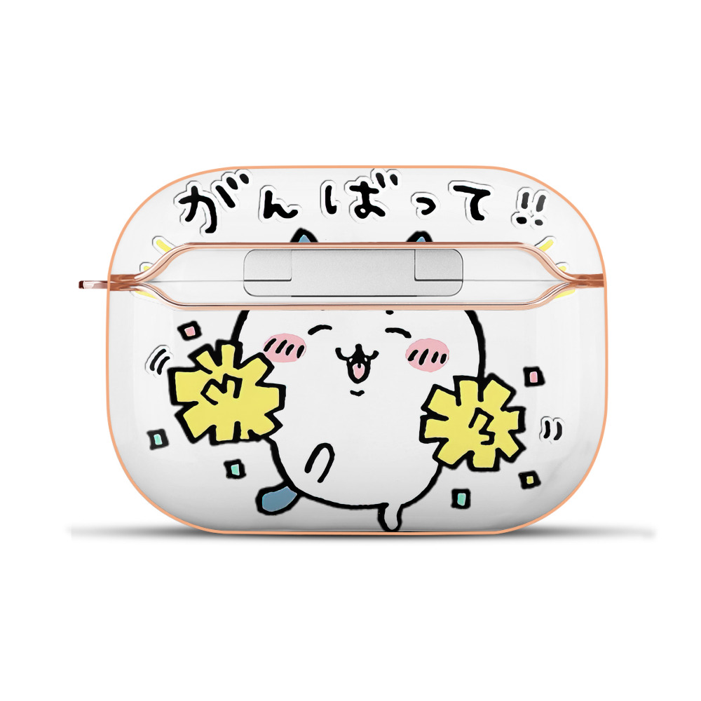 （画像用） ちいかわ ハチワレ Chii-kawa hachiware 【AirPods Pro用】ハードシェル保護ケース｜耐衝撃・防指紋・カラビナ付き商品仕様