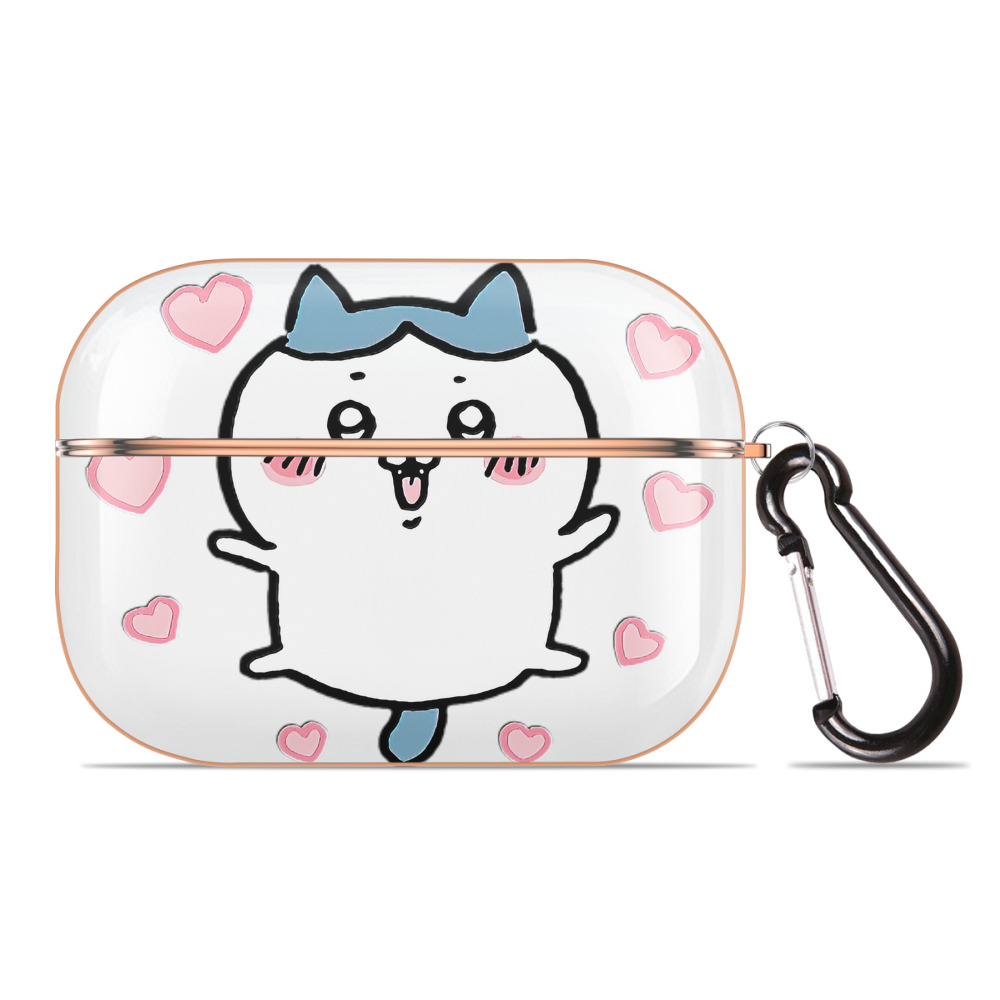 （画像用） ちいかわ ハチワレ Chii-kawa hachiware 【AirPods Pro用】ハードシェル保護ケース｜耐衝撃・防指紋・カラビナ付き商品仕様