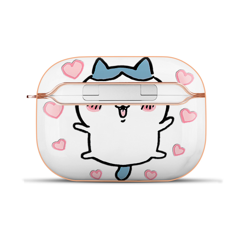 （画像用） ちいかわ ハチワレ Chii-kawa hachiware 【AirPods Pro用】ハードシェル保護ケース｜耐衝撃・防指紋・カラビナ付き商品仕様