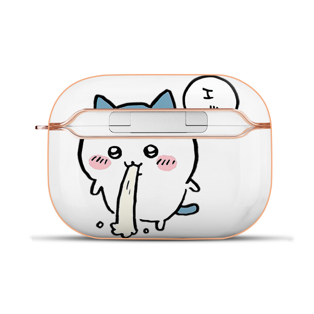 （画像用） ちいかわ ハチワレ Chii-kawa hachiware 【AirPods Pro用】ハードシェル保護ケース｜耐衝撃・防指紋・カラビナ付き商品仕様