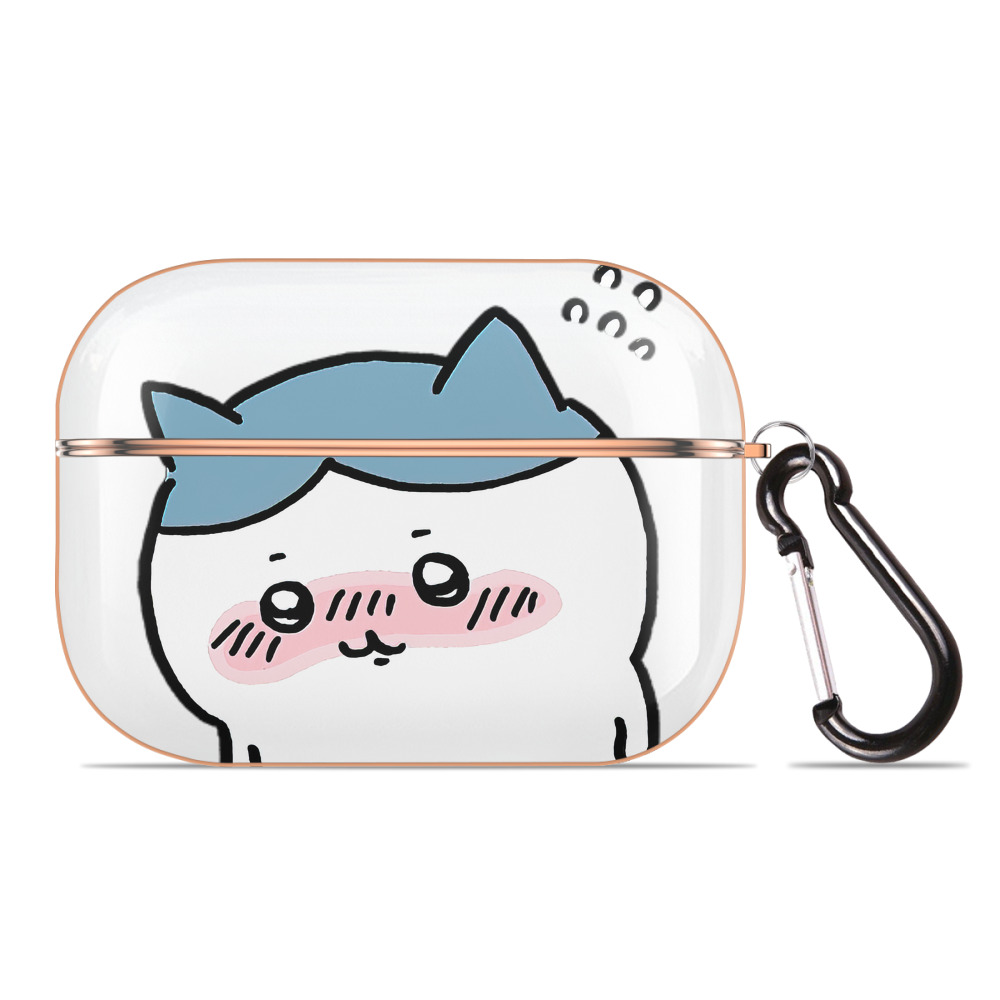 （画像用） ちいかわ ハチワレ Chii-kawa hachiware 【AirPods Pro用】ハードシェル保護ケース｜耐衝撃・防指紋・カラビナ付き商品仕様