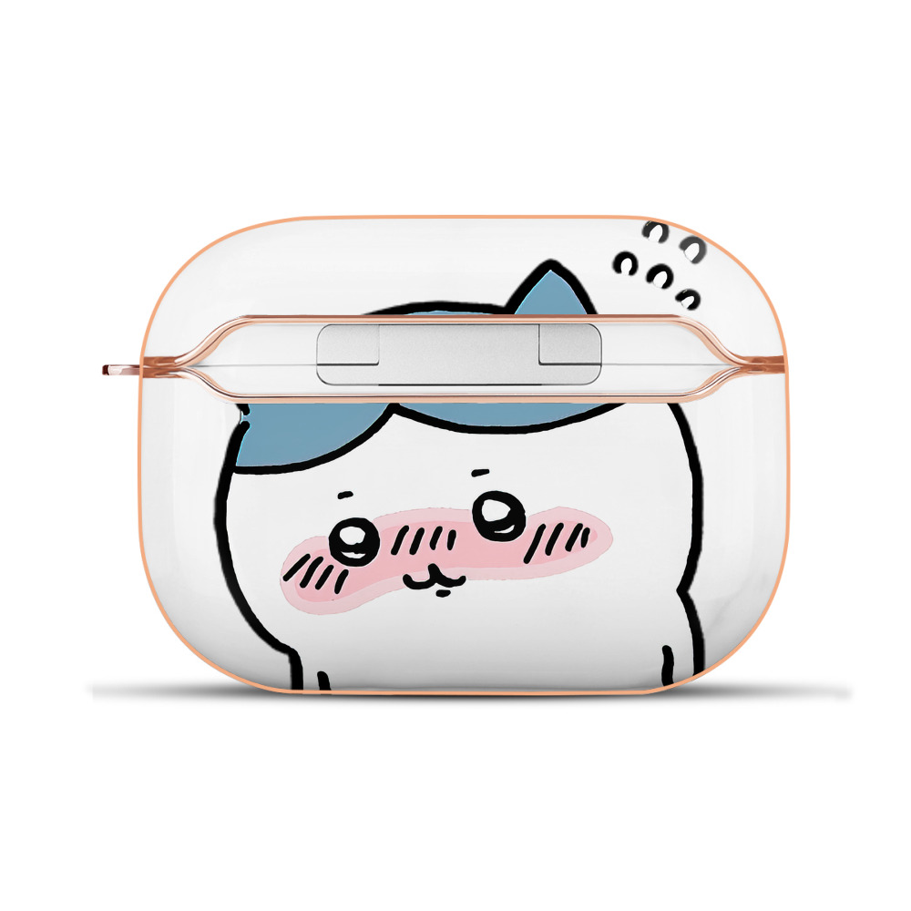 （画像用） ちいかわ ハチワレ Chii-kawa hachiware 【AirPods Pro用】ハードシェル保護ケース｜耐衝撃・防指紋・カラビナ付き商品仕様
