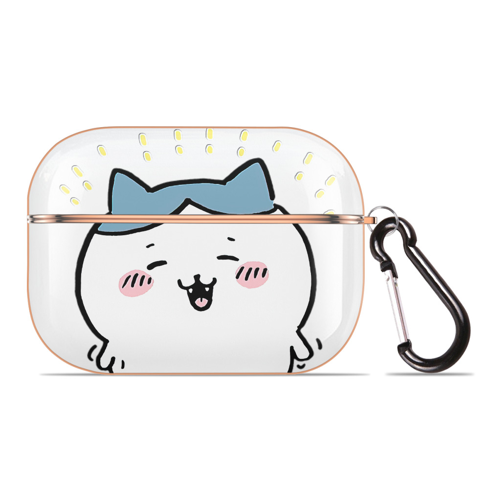 （画像用） ちいかわ ハチワレ Chii-kawa hachiware 【AirPods Pro用】ハードシェル保護ケース｜耐衝撃・防指紋・カラビナ付き商品仕様