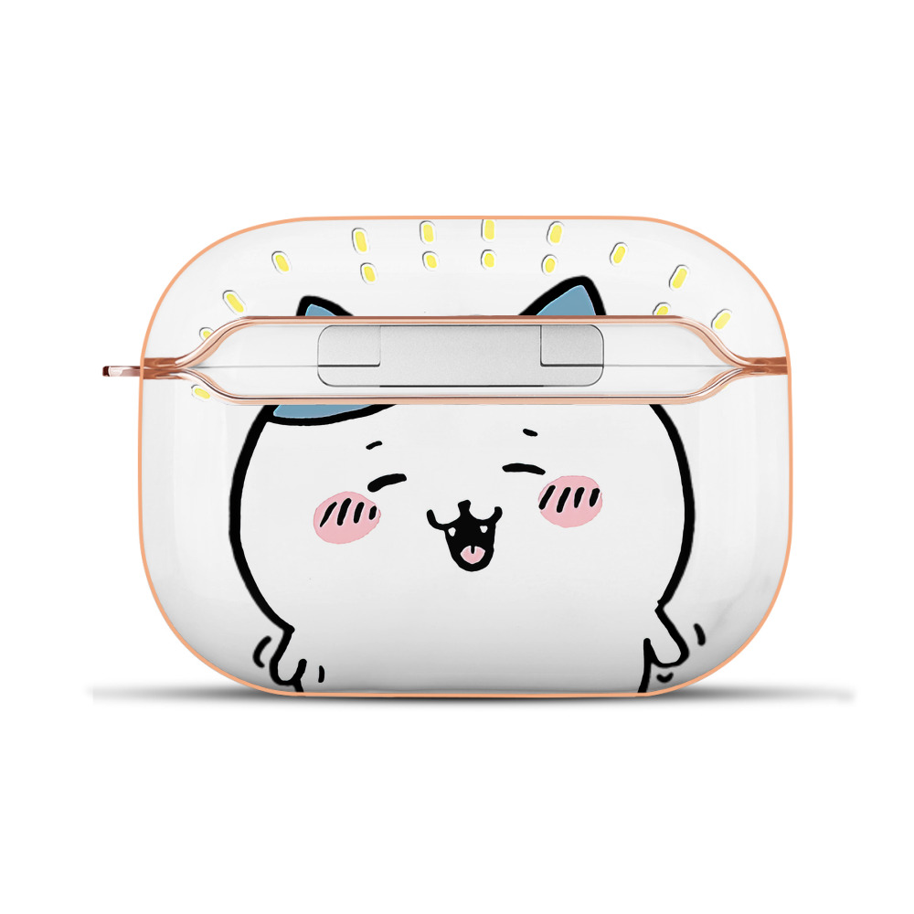 （画像用） ちいかわ ハチワレ Chii-kawa hachiware 【AirPods Pro用】ハードシェル保護ケース｜耐衝撃・防指紋・カラビナ付き商品仕様