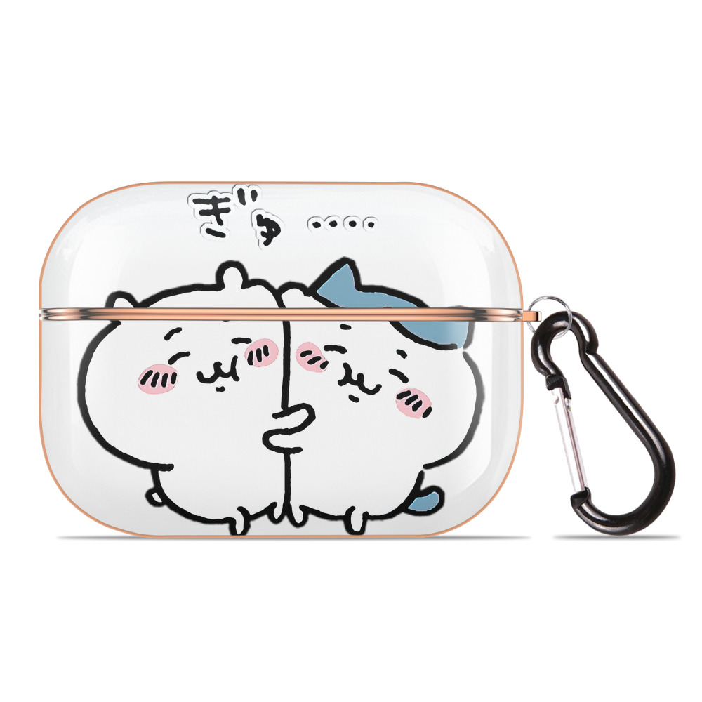 （画像用） ちいかわ ハチワレ Chii-kawa hachiware 【AirPods Pro用】ハードシェル保護ケース｜耐衝撃・防指紋・カラビナ付き商品仕様