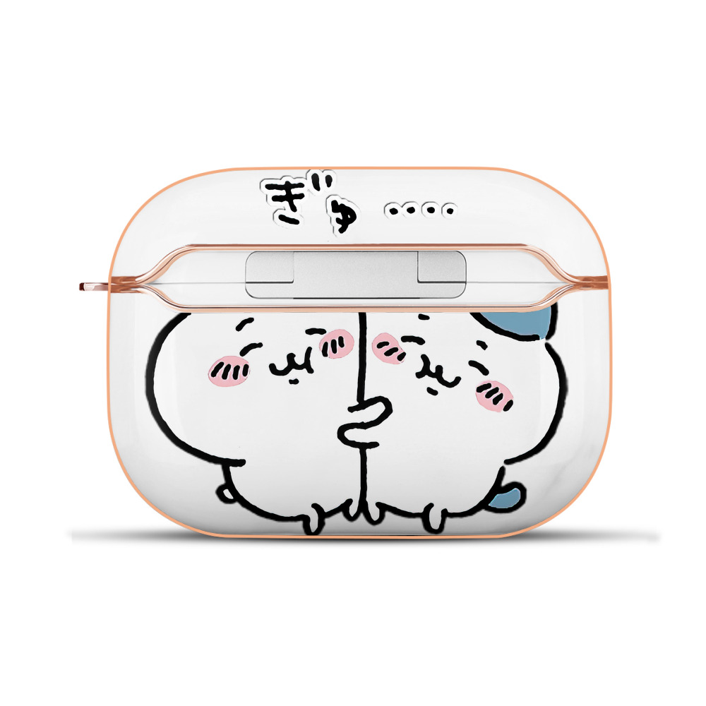 （画像用） ちいかわ ハチワレ Chii-kawa hachiware 【AirPods Pro用】ハードシェル保護ケース｜耐衝撃・防指紋・カラビナ付き商品仕様