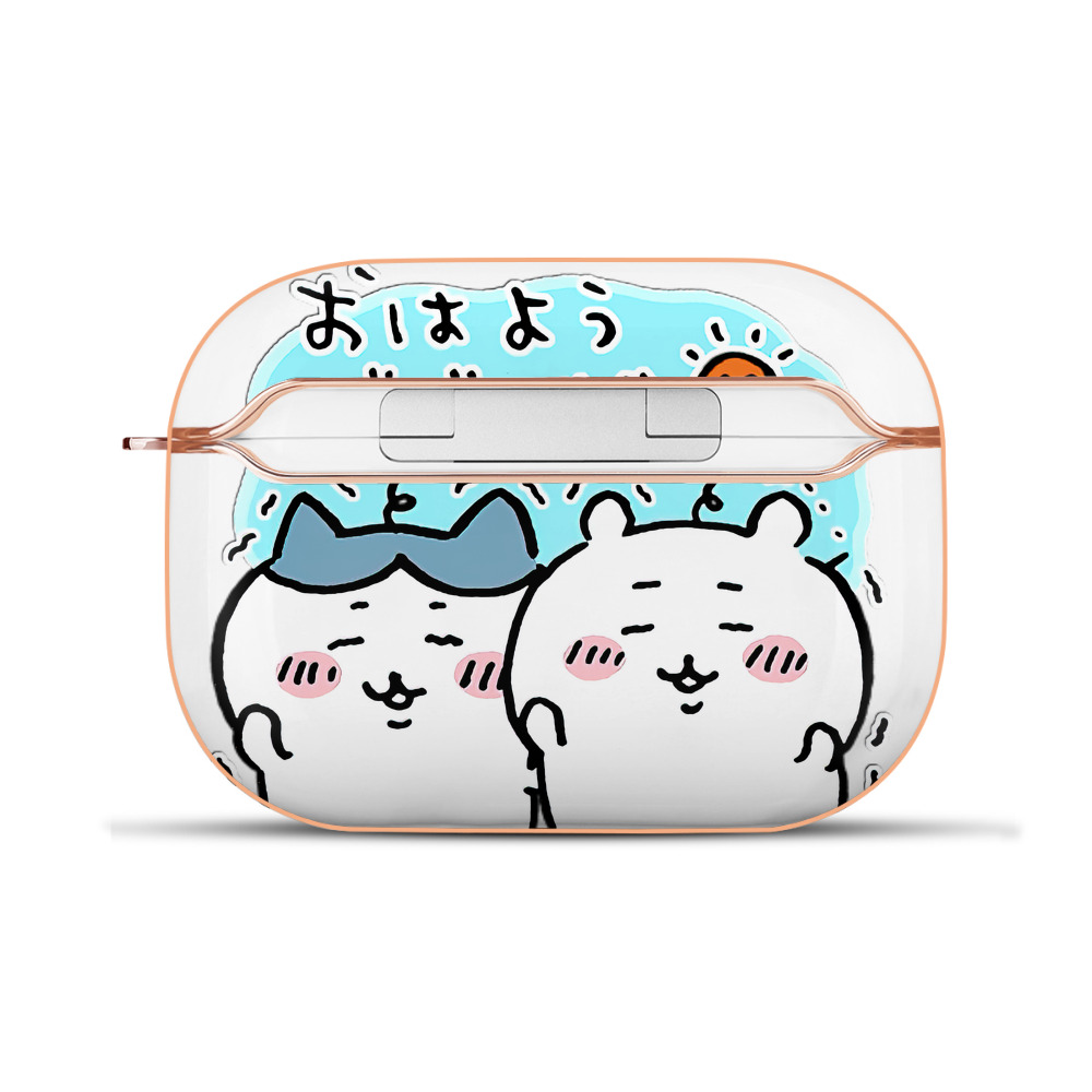 （画像用） ちいかわ ハチワレ Chii-kawa hachiware 【AirPods Pro用】ハードシェル保護ケース｜耐衝撃・防指紋・カラビナ付き商品仕様