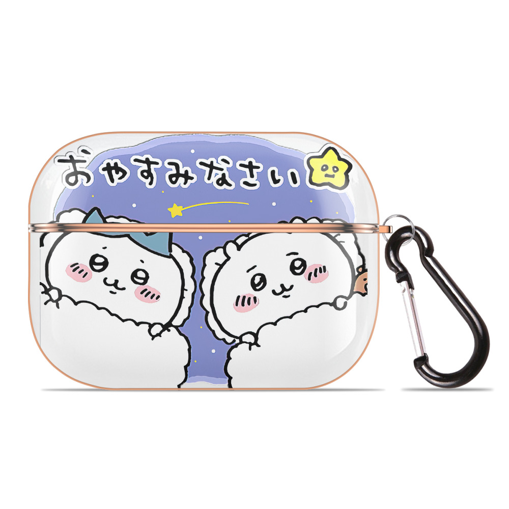 （画像用） ちいかわ ハチワレ Chii-kawa hachiware 【AirPods Pro用】ハードシェル保護ケース｜耐衝撃・防指紋・カラビナ付き商品仕様