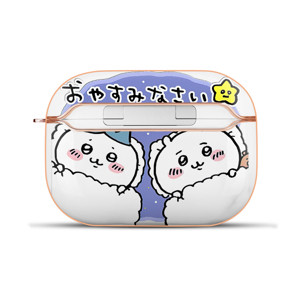 （画像用） ちいかわ ハチワレ Chii-kawa hachiware 【AirPods Pro用】ハードシェル保護ケース｜耐衝撃・防指紋・カラビナ付き商品仕様
