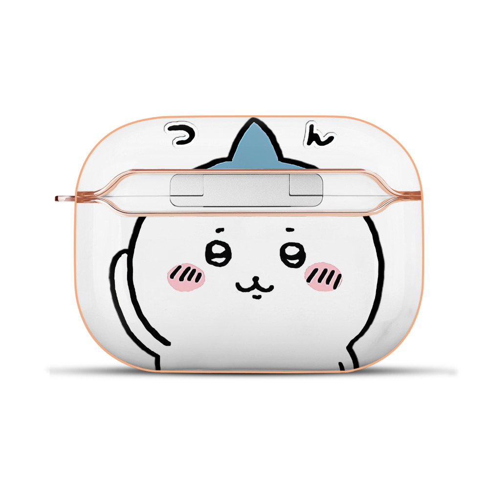 （画像用） ちいかわ ハチワレ Chii-kawa hachiware 【AirPods Pro用】ハードシェル保護ケース｜耐衝撃・防指紋・カラビナ付き商品仕様