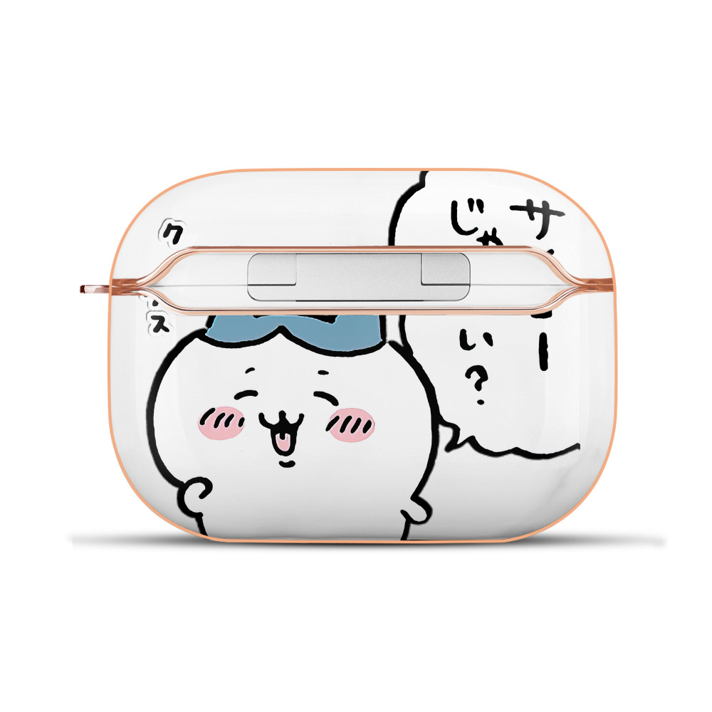 （画像用） ちいかわ ハチワレ Chii-kawa hachiware 【AirPods Pro用】ハードシェル保護ケース｜耐衝撃・防指紋・カラビナ付き商品仕様