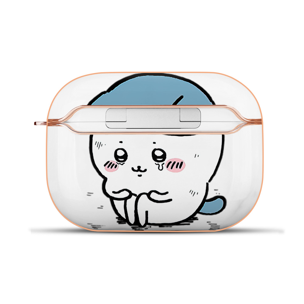 （画像用） ちいかわ ハチワレ Chii-kawa hachiware 【AirPods Pro用】ハードシェル保護ケース｜耐衝撃・防指紋・カラビナ付き商品仕様
