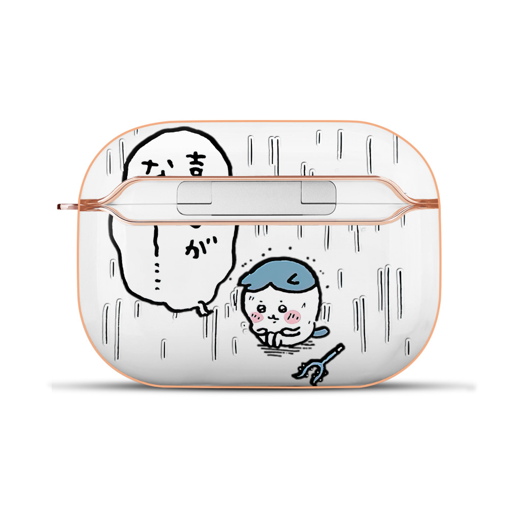 （画像用） ちいかわ ハチワレ Chii-kawa hachiware 【AirPods Pro用】ハードシェル保護ケース｜耐衝撃・防指紋・カラビナ付き商品仕様