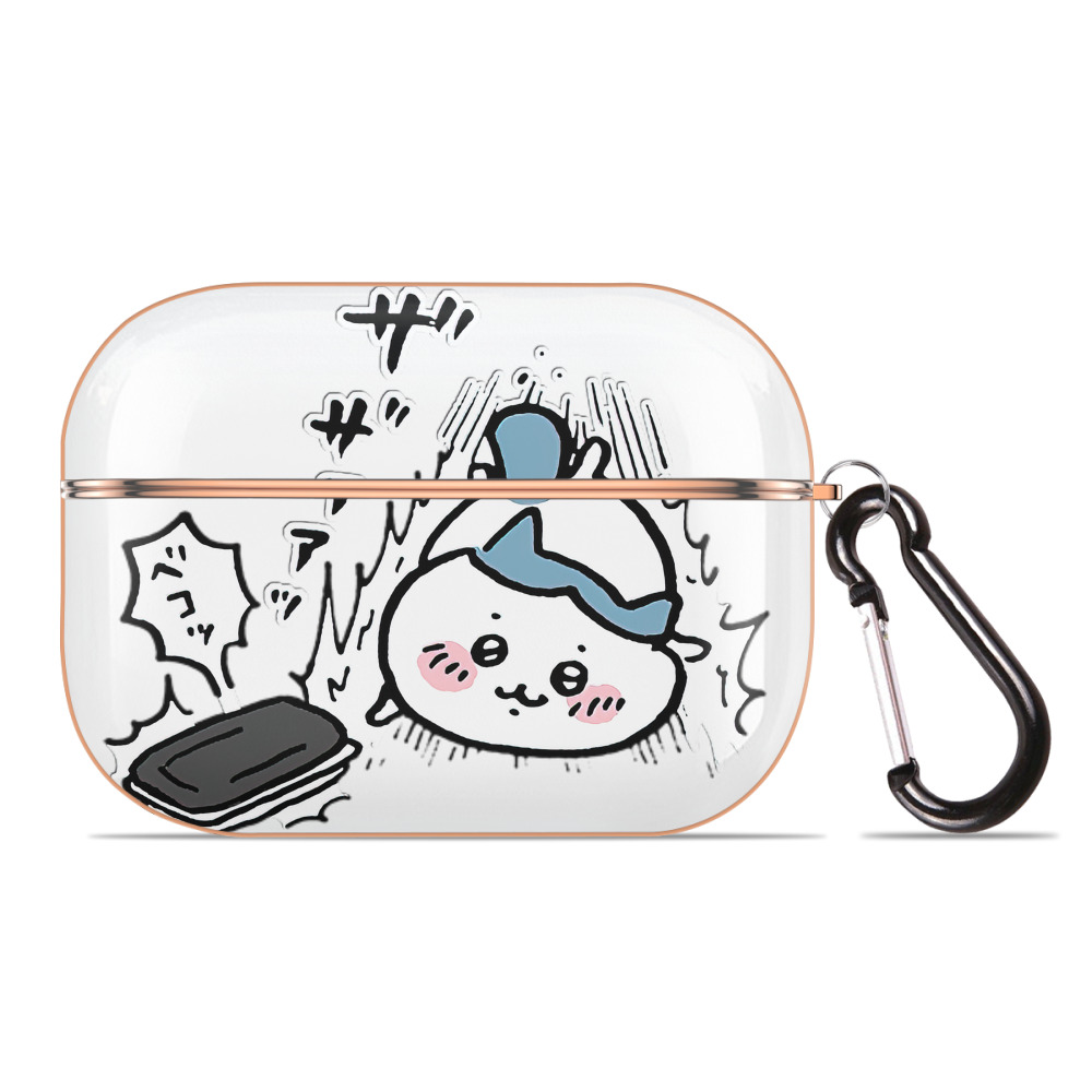 （画像用） ちいかわ ハチワレ Chii-kawa hachiware 【AirPods Pro用】ハードシェル保護ケース｜耐衝撃・防指紋・カラビナ付き商品仕様