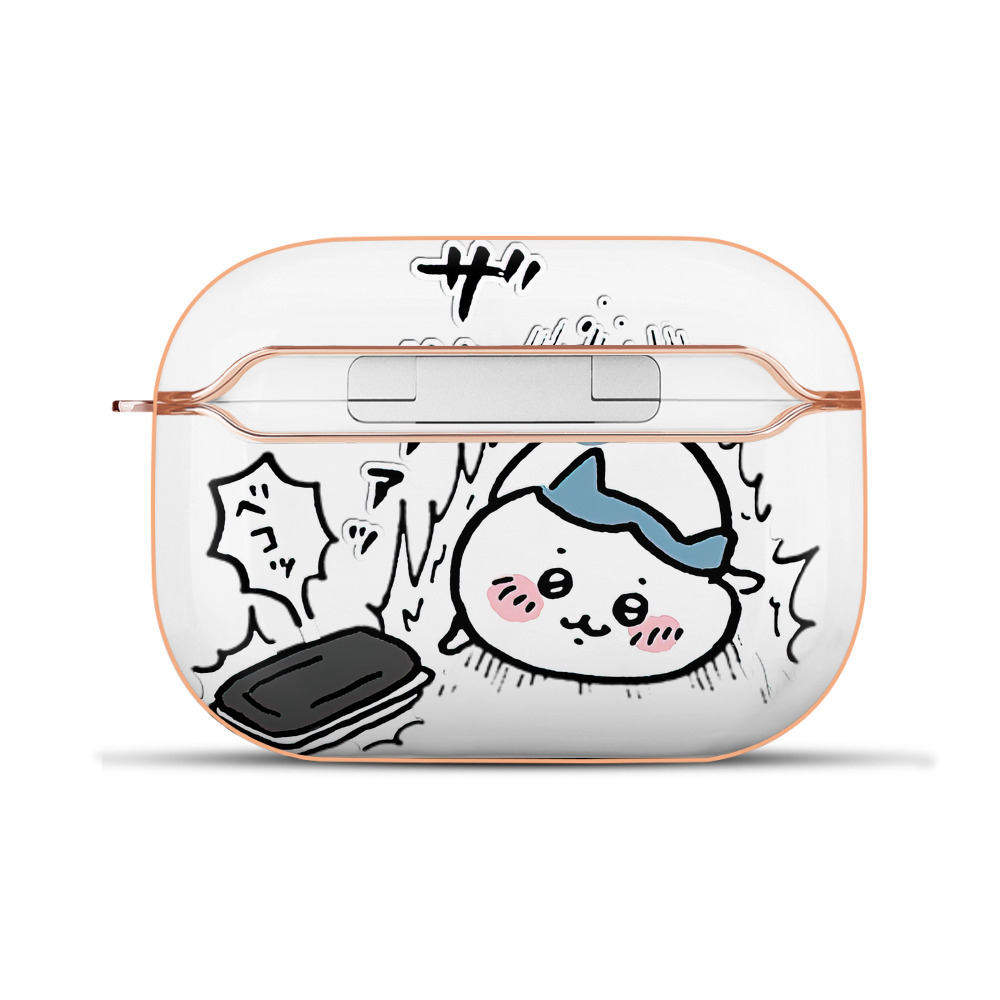 （画像用） ちいかわ ハチワレ Chii-kawa hachiware 【AirPods Pro用】ハードシェル保護ケース｜耐衝撃・防指紋・カラビナ付き商品仕様