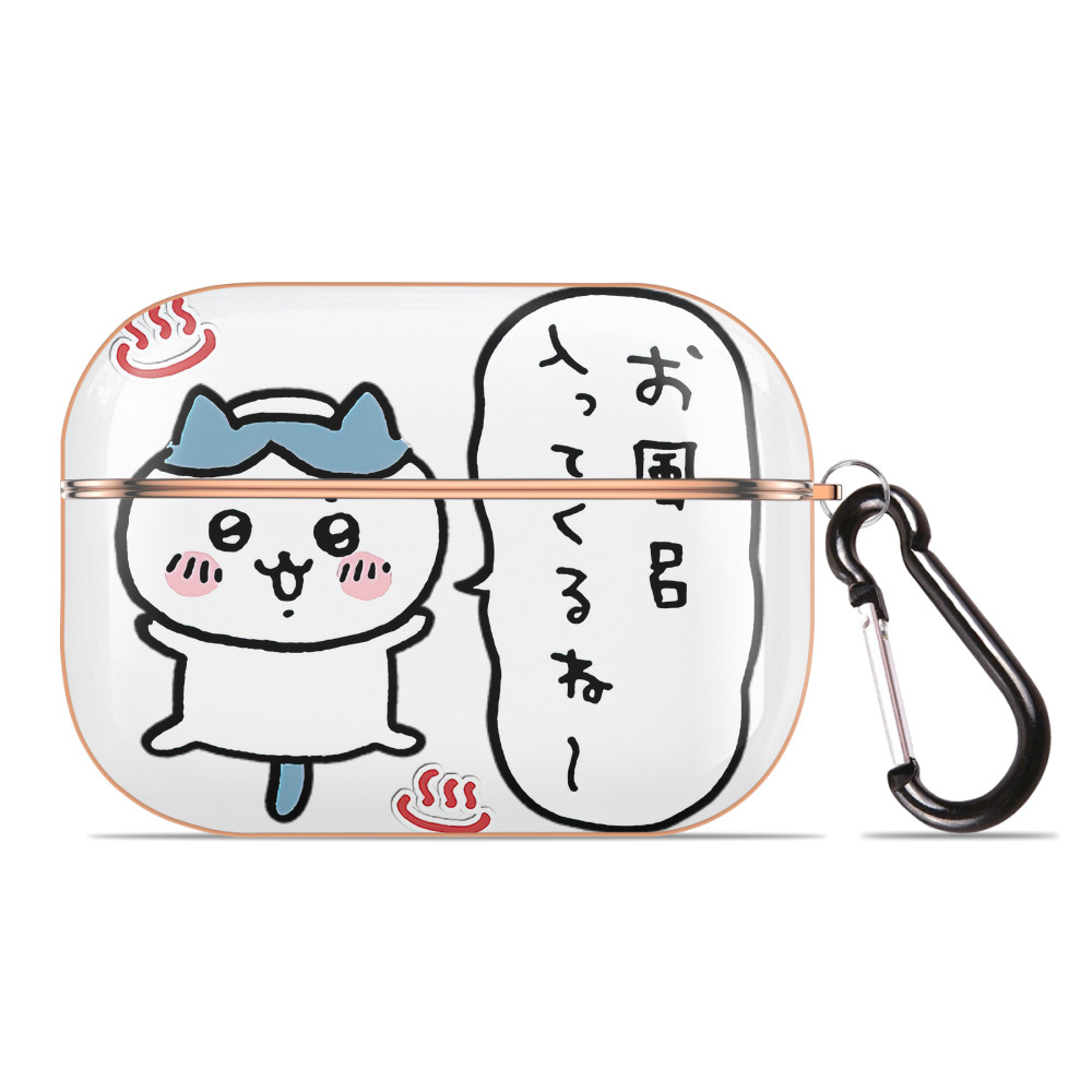 （画像用） ちいかわ ハチワレ Chii-kawa hachiware 【AirPods Pro用】ハードシェル保護ケース｜耐衝撃・防指紋・カラビナ付き商品仕様