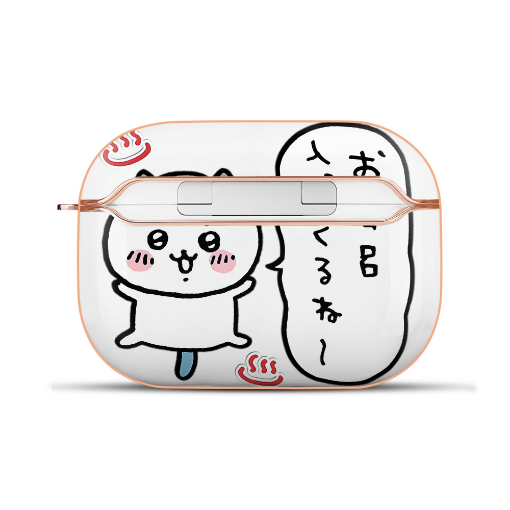 （画像用） ちいかわ ハチワレ Chii-kawa hachiware 【AirPods Pro用】ハードシェル保護ケース｜耐衝撃・防指紋・カラビナ付き商品仕様