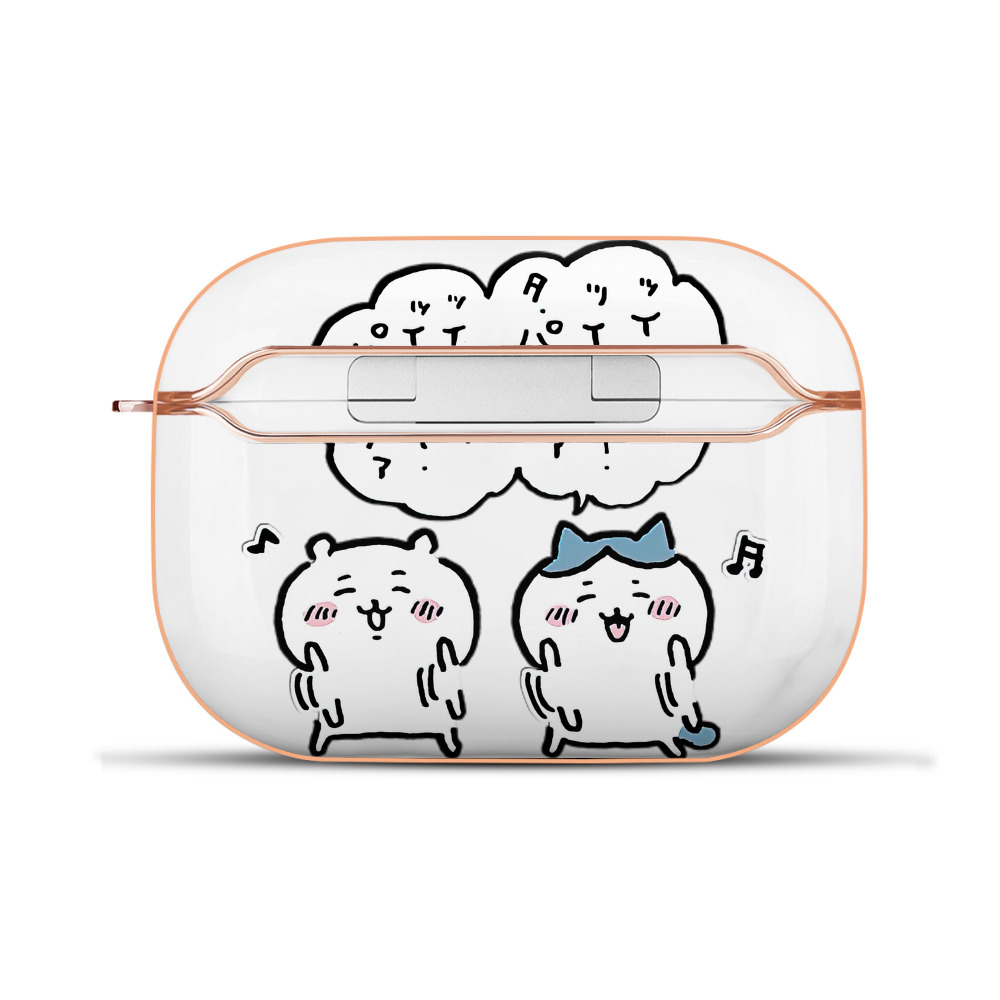 （画像用） ちいかわ ハチワレ Chii-kawa hachiware 【AirPods Pro用】ハードシェル保護ケース｜耐衝撃・防指紋・カラビナ付き商品仕様