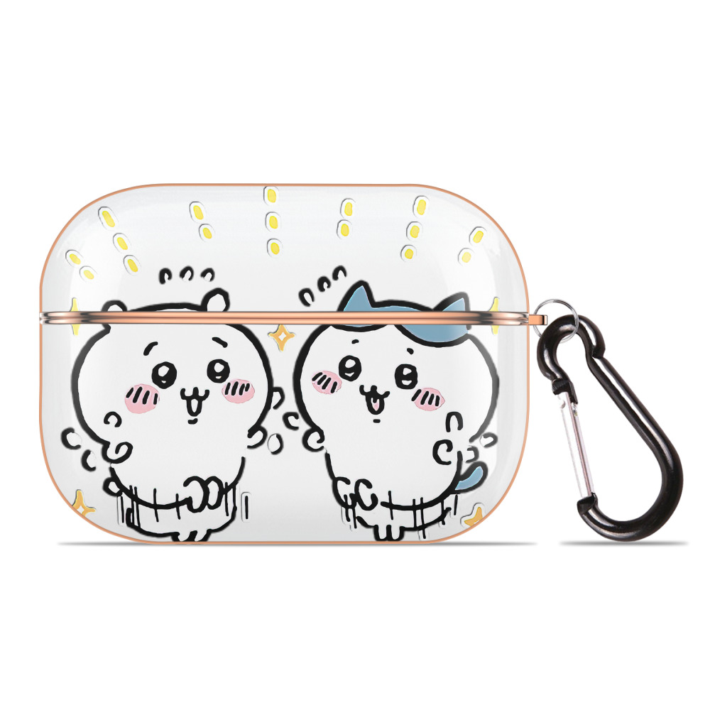 （画像用） ちいかわ ハチワレ Chii-kawa hachiware 【AirPods Pro用】ハードシェル保護ケース｜耐衝撃・防指紋・カラビナ付き商品仕様