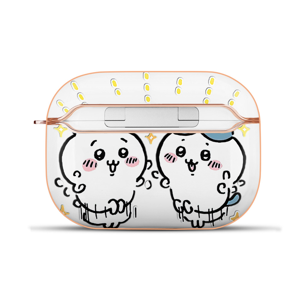 （画像用） ちいかわ ハチワレ Chii-kawa hachiware 【AirPods Pro用】ハードシェル保護ケース｜耐衝撃・防指紋・カラビナ付き商品仕様