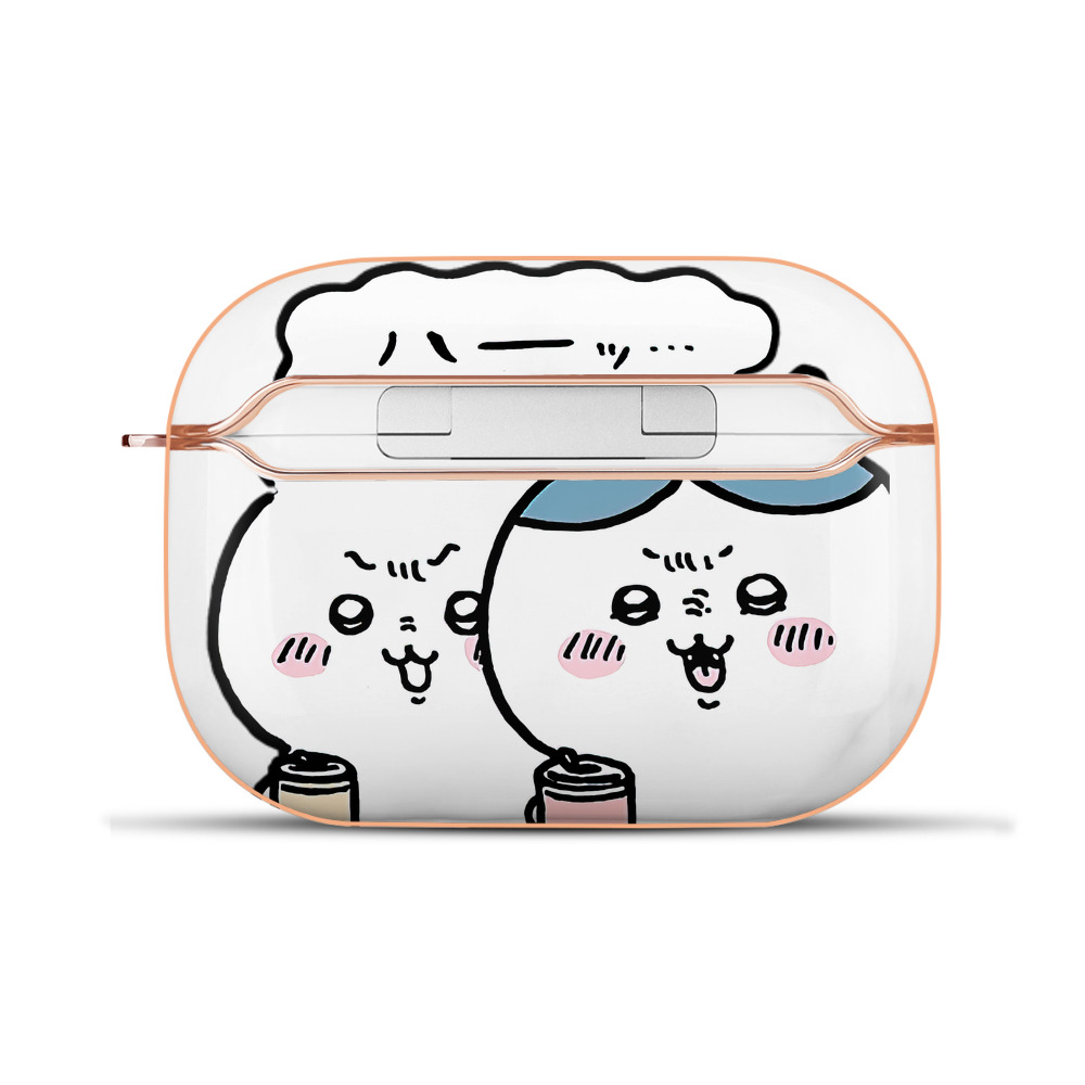 （画像用） ちいかわ ハチワレ Chii-kawa hachiware 【AirPods Pro用】ハードシェル保護ケース｜耐衝撃・防指紋・カラビナ付き商品仕様