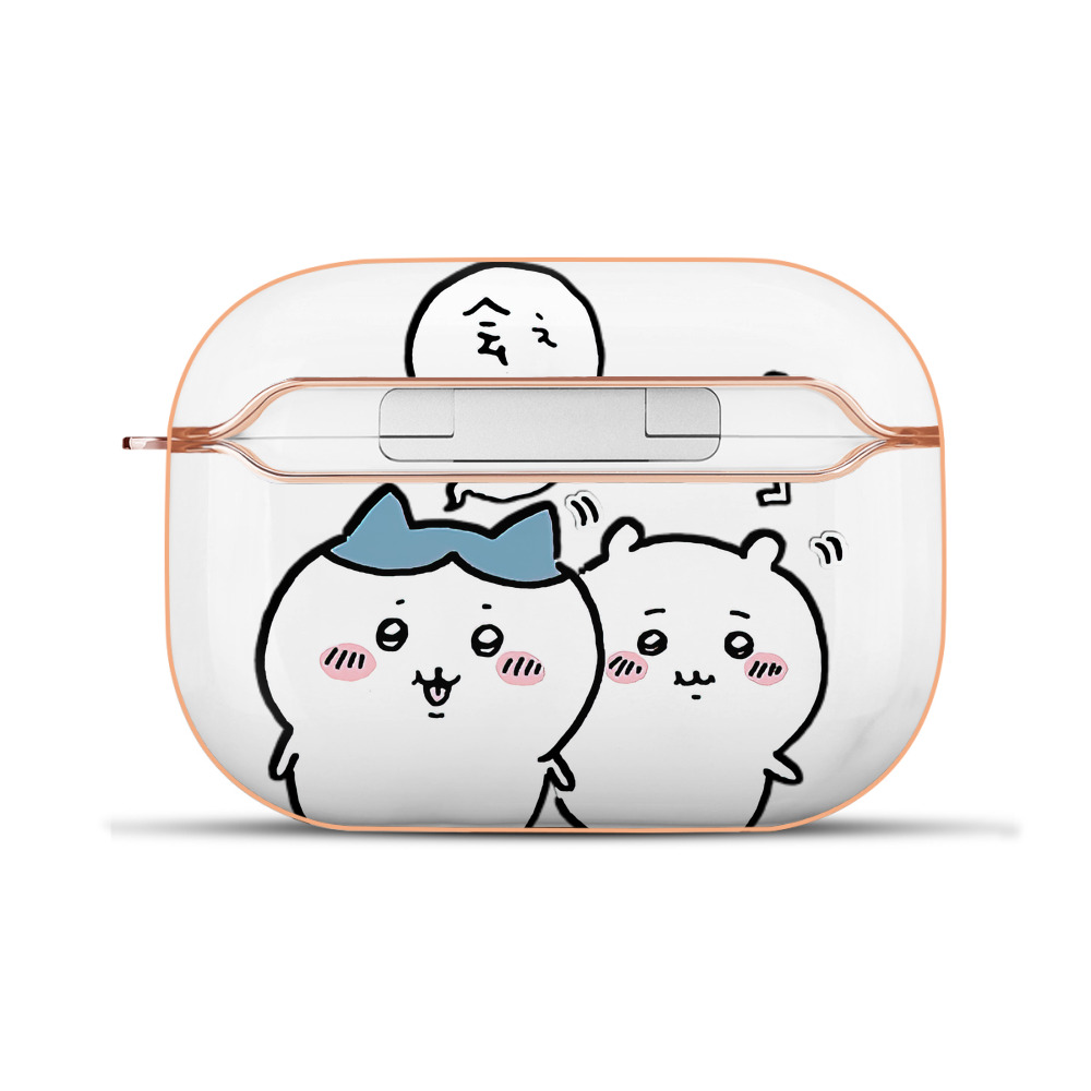 （画像用） ちいかわ ハチワレ Chii-kawa hachiware 【AirPods Pro用】ハードシェル保護ケース｜耐衝撃・防指紋・カラビナ付き商品仕様