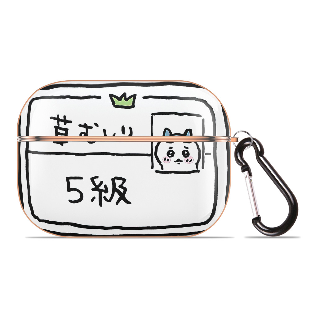 （画像用） ちいかわ ハチワレ Chii-kawa hachiware 【AirPods Pro用】ハードシェル保護ケース｜耐衝撃・防指紋・カラビナ付き商品仕様