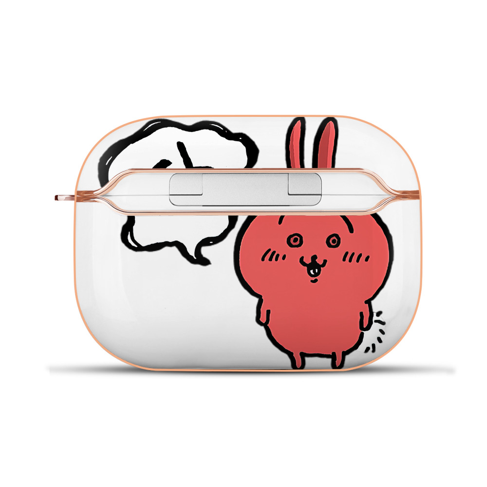 （画像用） ちいかわ ハチワレ Chii-kawa hachiware 【AirPods Pro用】ハードシェル保護ケース｜耐衝撃・防指紋・カラビナ付き商品仕様