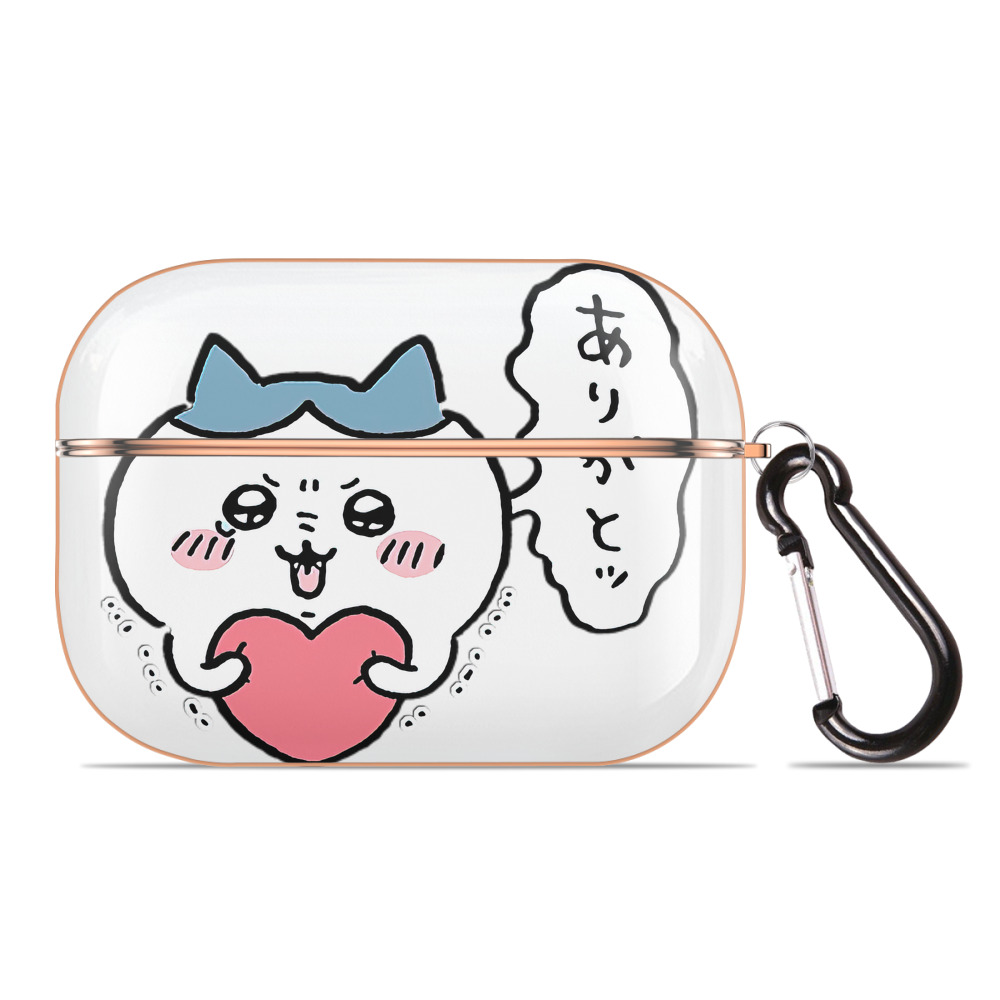 （画像用） ちいかわ ハチワレ Chii-kawa hachiware 【AirPods Pro用】ハードシェル保護ケース｜耐衝撃・防指紋・カラビナ付き商品仕様