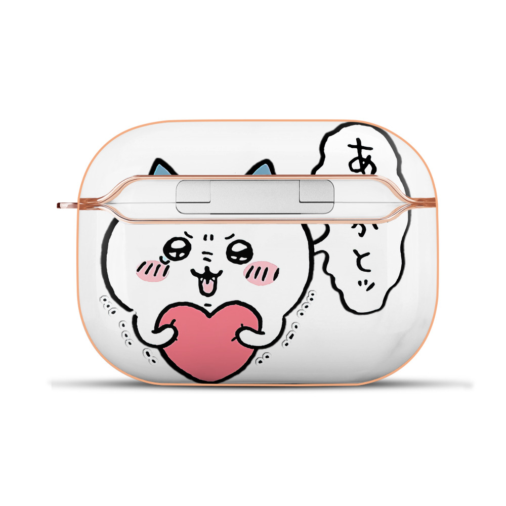 （画像用） ちいかわ ハチワレ Chii-kawa hachiware 【AirPods Pro用】ハードシェル保護ケース｜耐衝撃・防指紋・カラビナ付き商品仕様