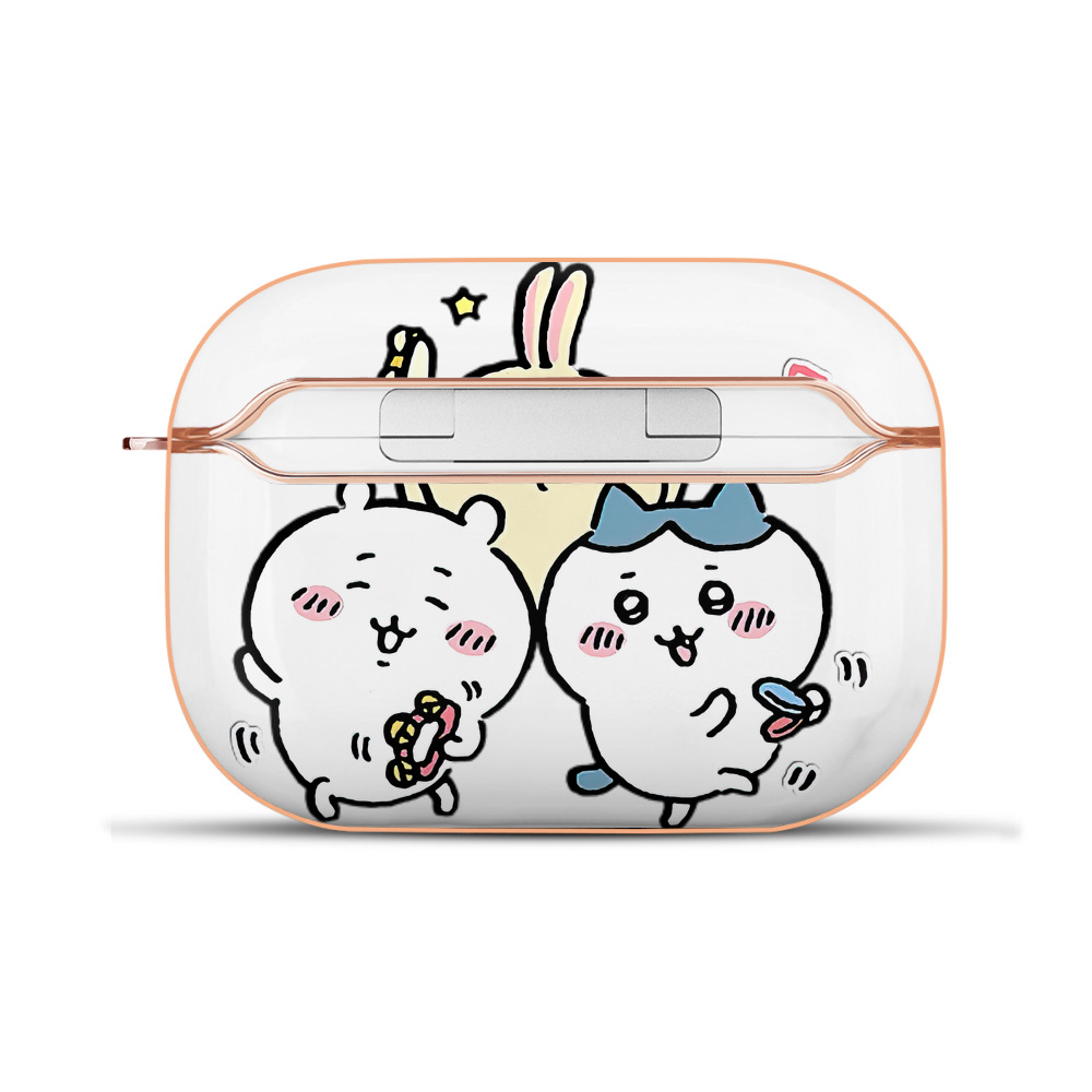（画像用） ちいかわ ハチワレ Chii-kawa hachiware 【AirPods Pro用】ハードシェル保護ケース｜耐衝撃・防指紋・カラビナ付き商品仕様