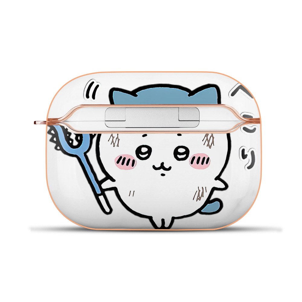（画像用） ちいかわ ハチワレ Chii-kawa hachiware 【AirPods Pro用】ハードシェル保護ケース｜耐衝撃・防指紋・カラビナ付き商品仕様