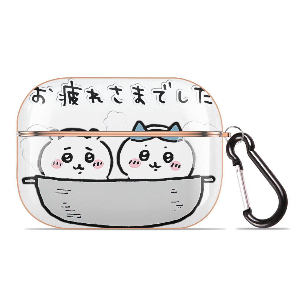 （画像用） ちいかわ ハチワレ Chii-kawa hachiware 【AirPods Pro用】ハードシェル保護ケース｜耐衝撃・防指紋・カラビナ付き商品仕様