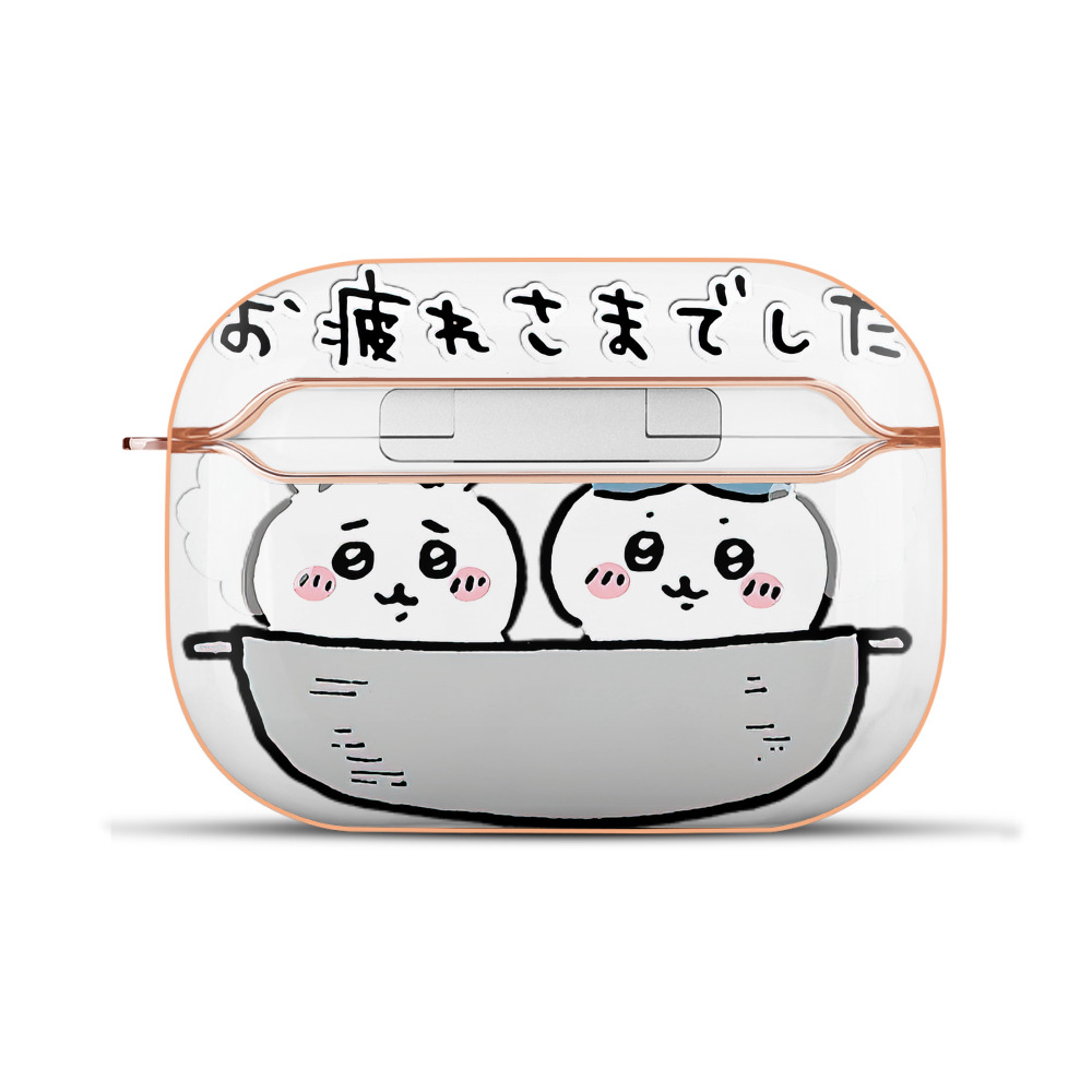 （画像用） ちいかわ ハチワレ Chii-kawa hachiware 【AirPods Pro用】ハードシェル保護ケース｜耐衝撃・防指紋・カラビナ付き商品仕様