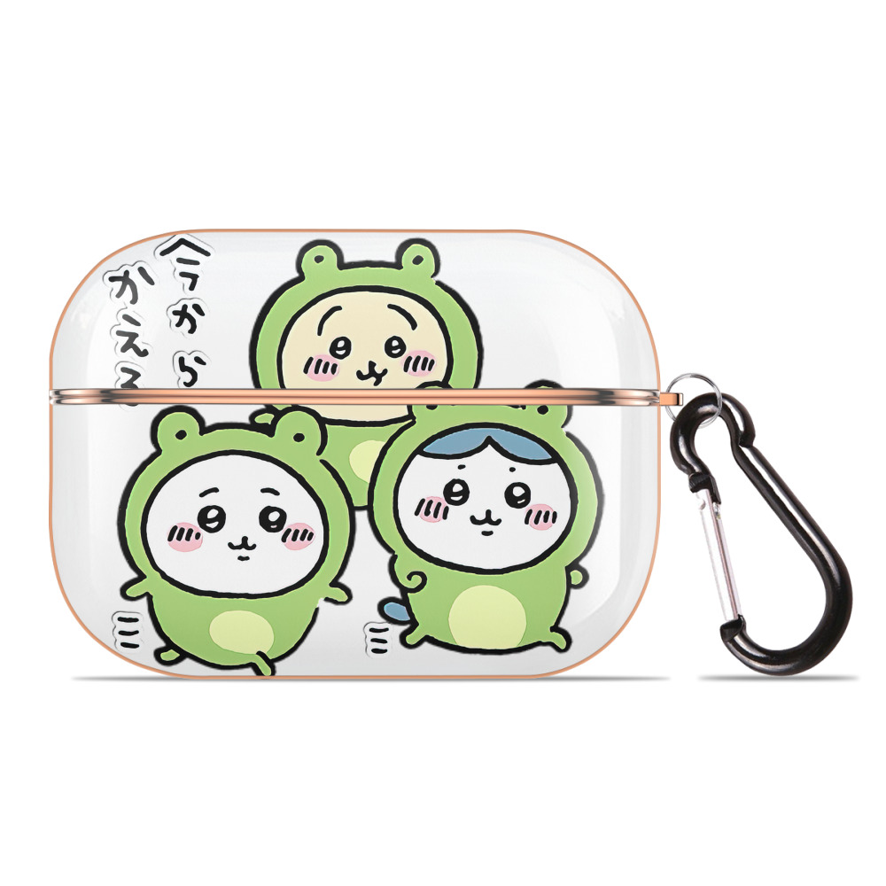（画像用） ちいかわ ハチワレ Chii-kawa hachiware 【AirPods Pro用】ハードシェル保護ケース｜耐衝撃・防指紋・カラビナ付き商品仕様