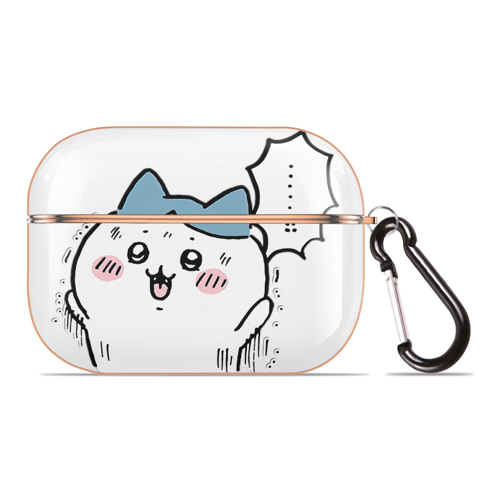 （画像用） ちいかわ ハチワレ Chii-kawa hachiware 【AirPods Pro用】ハードシェル保護ケース｜耐衝撃・防指紋・カラビナ付き商品仕様